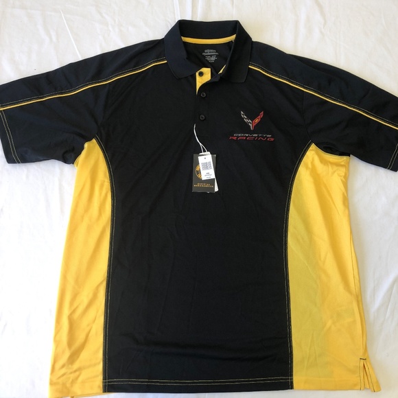 Corvette Other - Corvette C8R Corvette Racing Polo Black W/ Yellow Accents - NEW